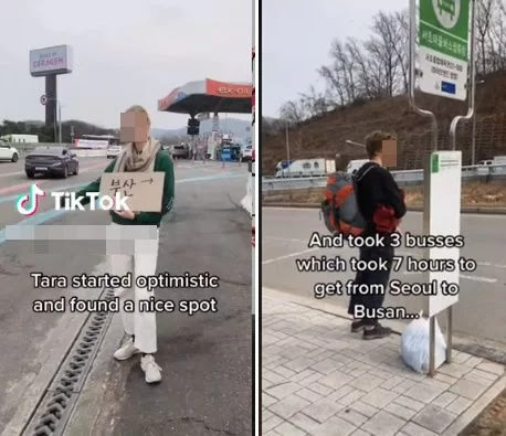 White tourists criticized for whining about failed hitchhiking attempt from Seoul to Busan !