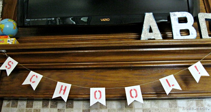 home.made. Notebook Paper Garland