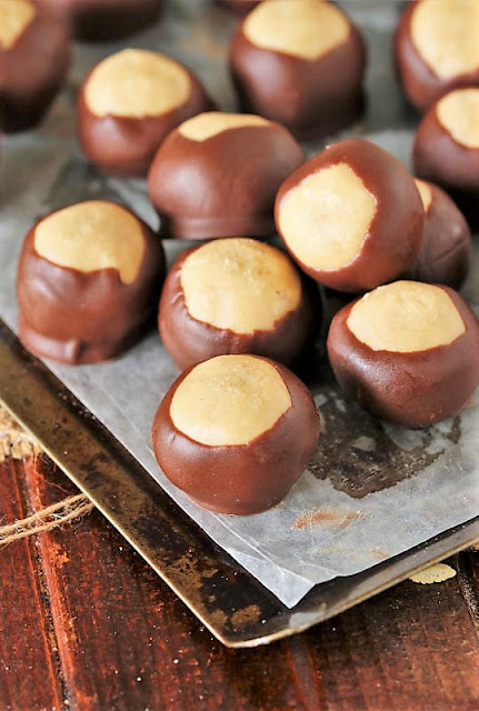 Pile of Peanut Butter Buckeyes Image