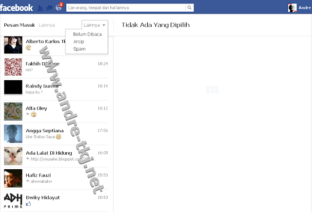 Tampilan Baru MessagesPesan Di Facebook.Andrekocak Blog