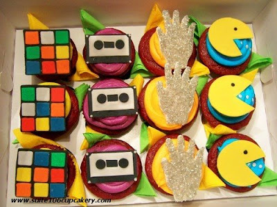 Eighties Fashion on 80 S Retro Themed Cupcakes