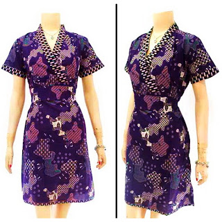 DB2899 - Mode Baju Dress Batik Modern Terbaru 2013