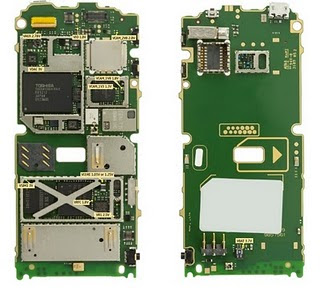 Nokia X6 PCB Layouts of components