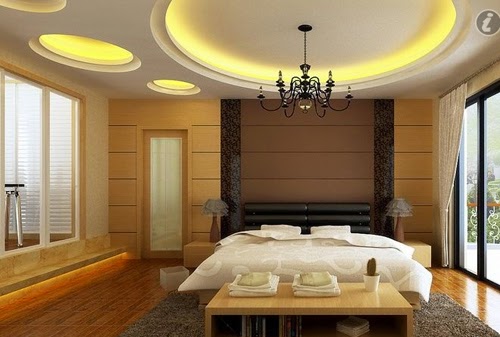 Contoh Desain Plafon Modern untuk Kamar tidur terbaru 