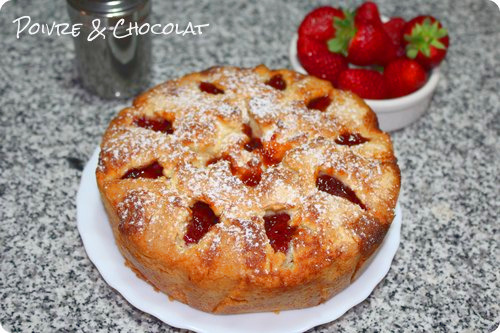 Gâteau aux fraises et au citron qui a un sucès fou fou fou