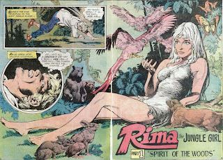 Two page spread from Rima the Jungle Girl #1 from DC Comics