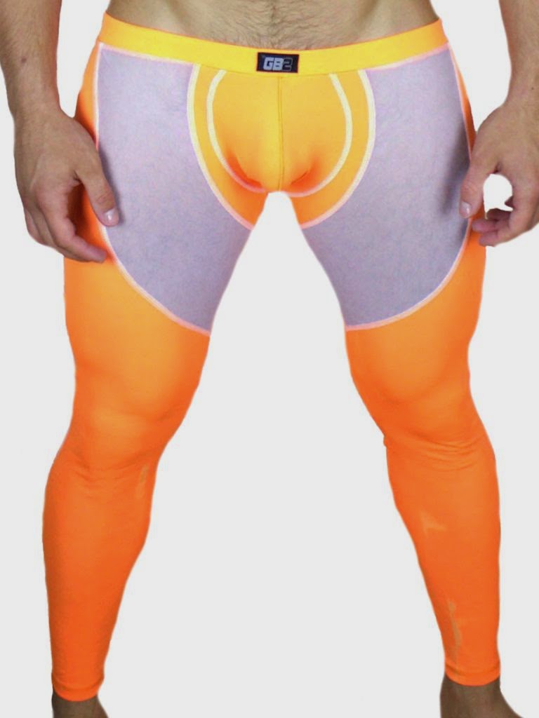 GBGB Wear Bolt Leggings Orange Cool4Guys