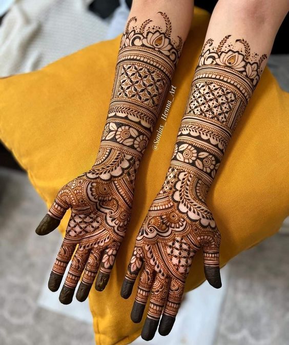 Bharwa Bridal Mehndi Design