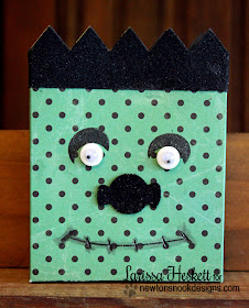 Halloween Frankenstein treat Holder by Larissa Heskett for Newton's Nook Designs 