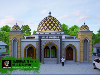  DESAIN  MASJID  MINIMALIS 10 5 x 10 5 METER 1 LANTAI 