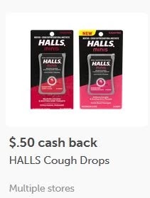 $0.50/1 Halls Cough Drop ibotta cashback rebates *HERE*