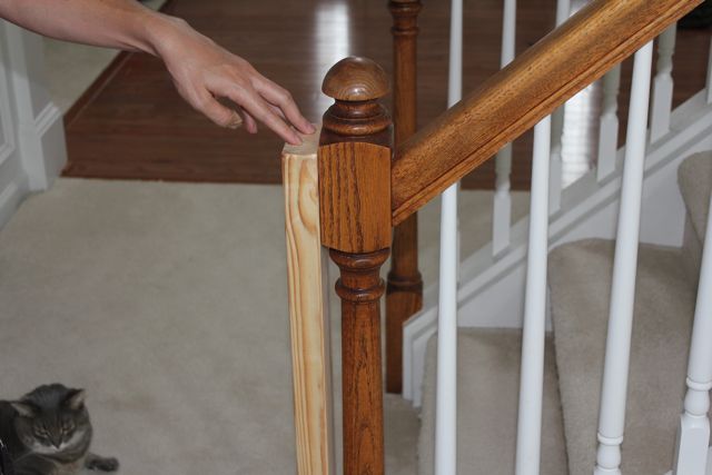 Beauty In The Ordinary Installing A Baby Gate Without Drilling Into The Banister Tutorial