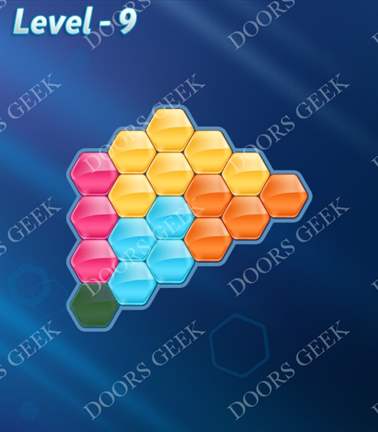 Block! Hexa Puzzle [5 Mania] Level 9 Solution, Cheats, Walkthrough for android, iphone, ipad, ipod