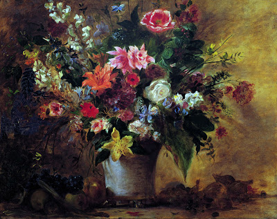   Eugene Delacroix - Bouquet de fleurs,1843. 