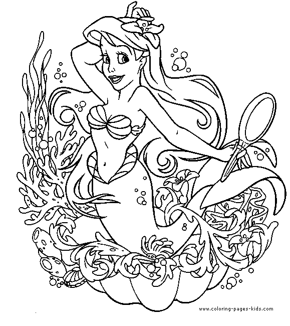  Princess Mermaid Coloring Pages 6