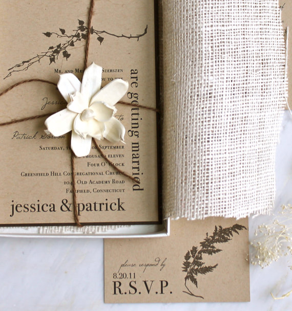 Rustic Invitation Suite on Etsy by Anne Madison Design
