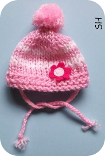 Bobble Hat & Cardigan for a Mini Baby Doll - Free Knitting Pattern