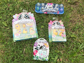 Hatchimals CollEGGtibles series 3 collection on grass