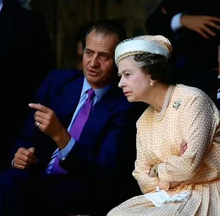 King Juan Carlos and Queen Elizabeth II