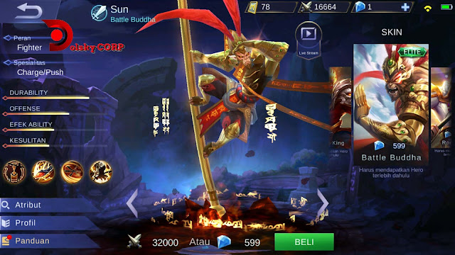 Mobile Legends : Hero Sun ( Battle Buddha ) Tanker Builds Set up Gear