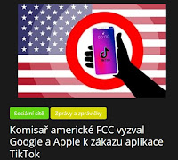 Komisař americké FCC vyzval Google a Apple k zákazu aplikace TikTok - AzaNoviny