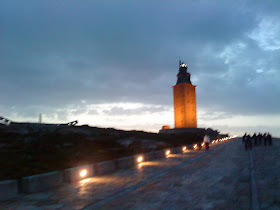 by  E.V.Pita...Sunset in Tower of Hercules in Corunna (Galicia, Spain) / por E.V.Pita.... Atardecer en la Torre de Hércules / Solpor na torre