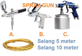 Penyewaan Kompressor Angin Listrik Berikut Spray Gun - Selang