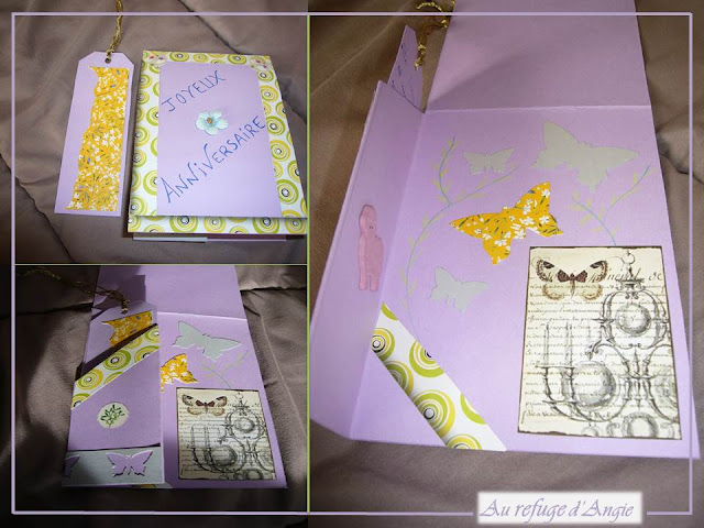 carte marque page scrapbooking