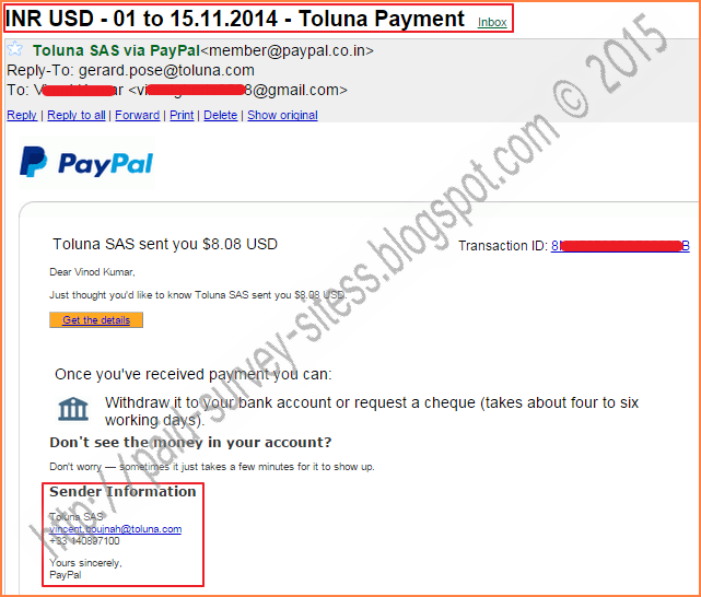 Toluna Payment Proofs