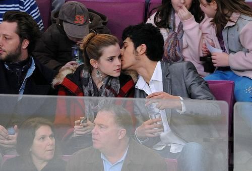 emma watson kissing her boyfriend. Emma Watson Gets Kissing