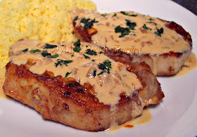 Island Pork Chops with White Wine Cream Sauce