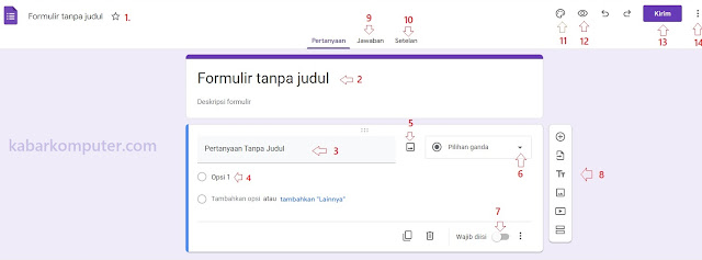 cara membuat soal pilihan ganda di google form