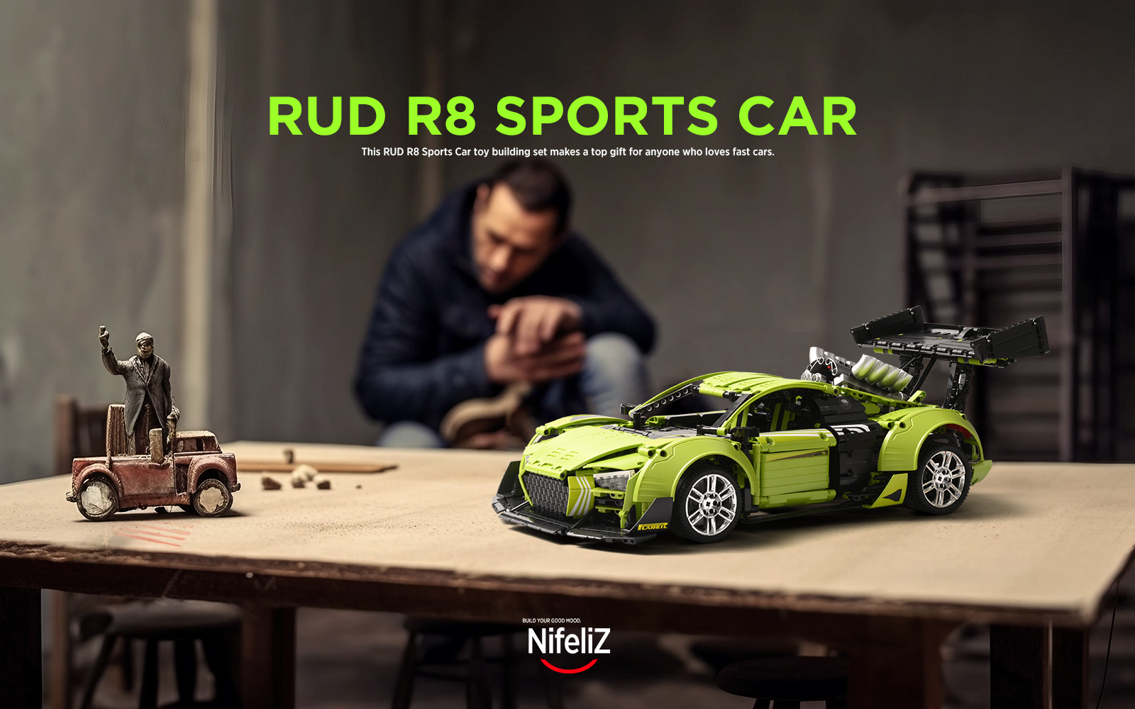 Nifeliz SR8 Sports Car Building Toy
