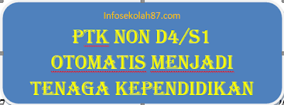 PTK Berijazah Non D4/S1 Otomatis Menjadi Tenaga Kependidikan