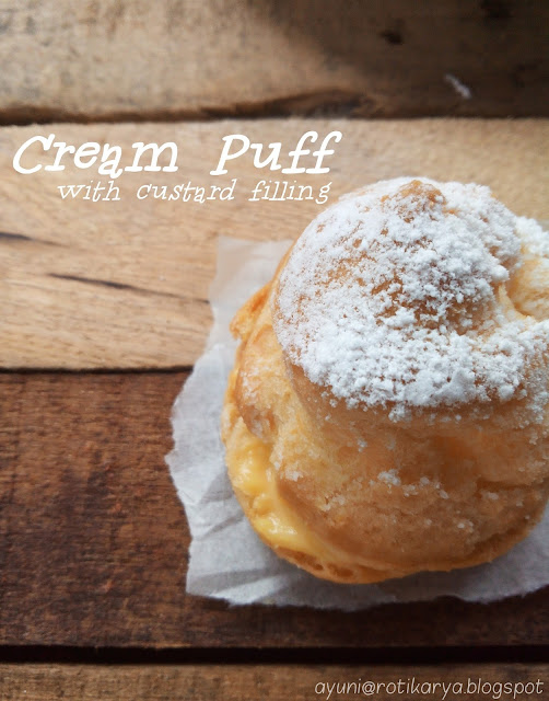 RESEPI CREAM PUFF WITH CUSTARD FILLING ~ SO CREAMY 