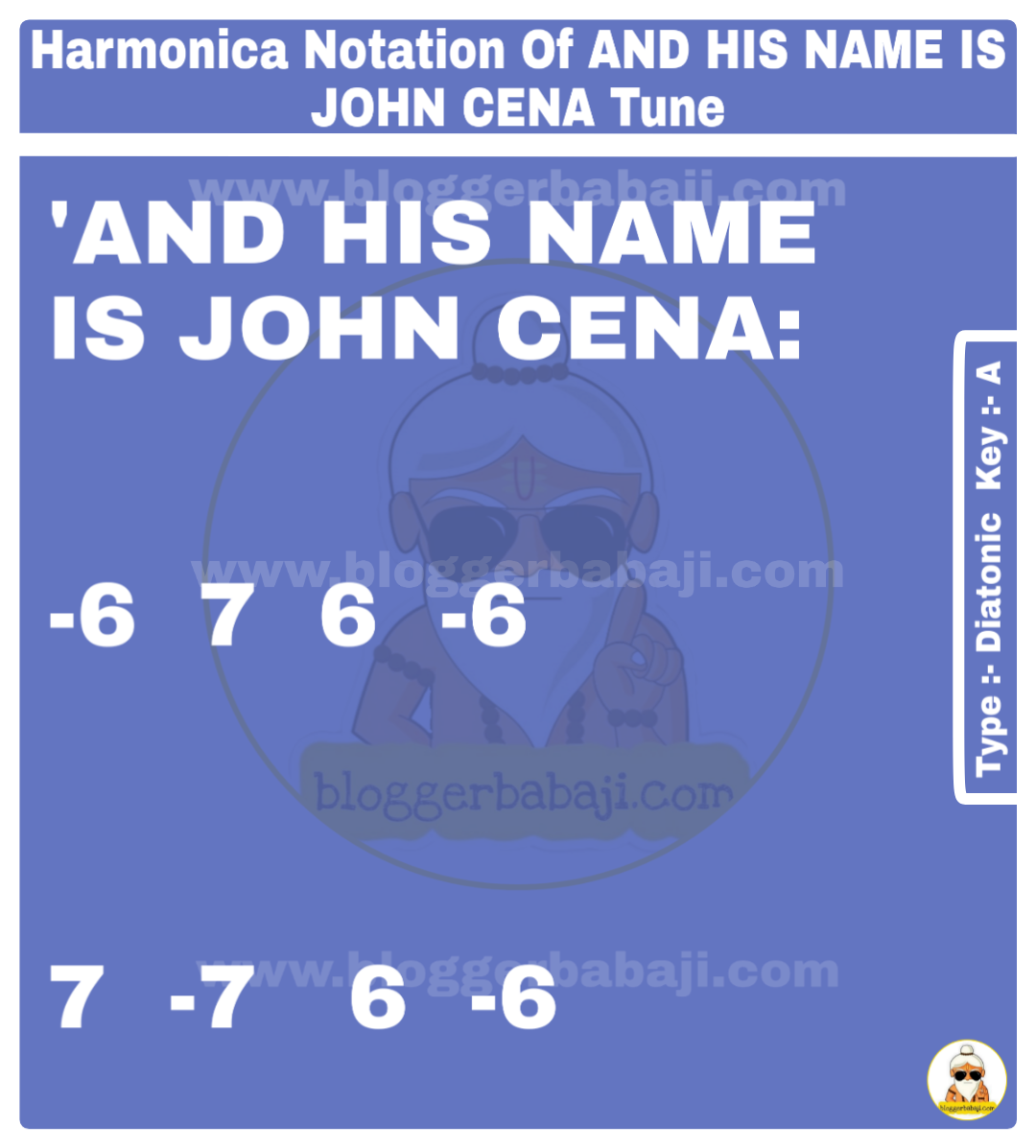 Harmonica Tabs Of And His Name Is John Cena