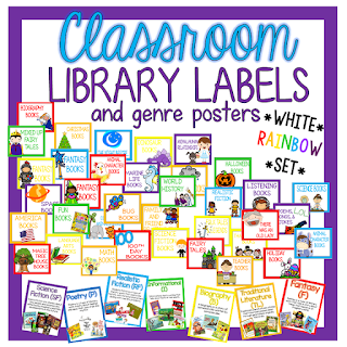 https://www.teacherspayteachers.com/Product/Classroom-Library-BasketBin-Labels-White-Rainbow-Set-1939743