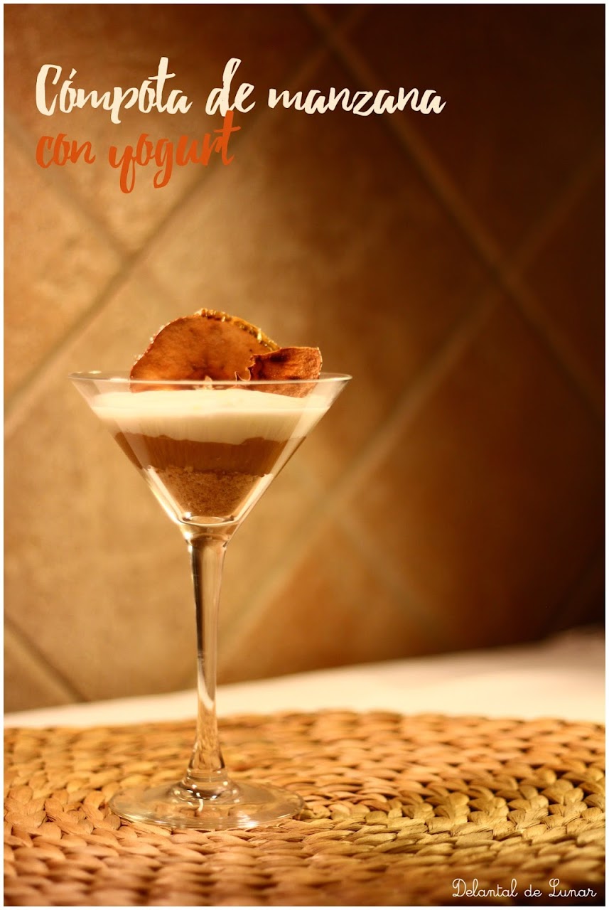 Receta compota de manzana con yogurt