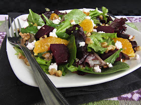 roasted beet and orange salad with citrus dressing