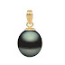 LPQSN0643 PRICE: 230.QAR 18K Gold Pearl Pendant 4-5mm Black