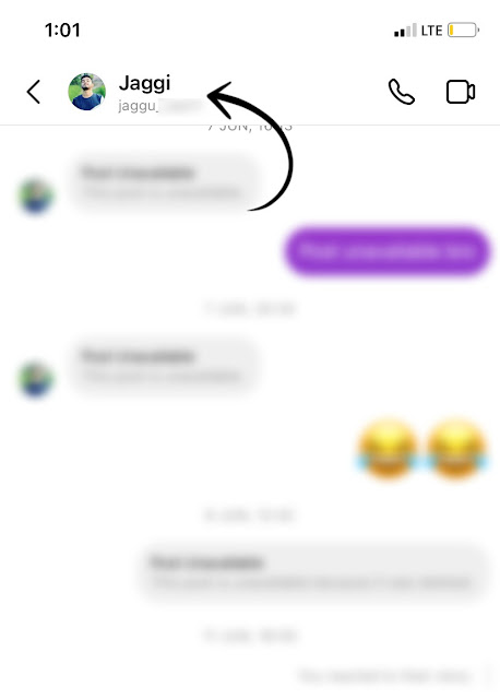 Click username to open chat details page