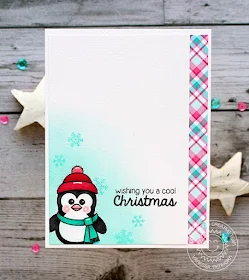 Sunny Studio Stamps: Bundled Up Penguin Cool Christmas Card by Vanessa Menhorn.