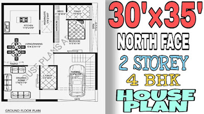 30×35 north facing house plan