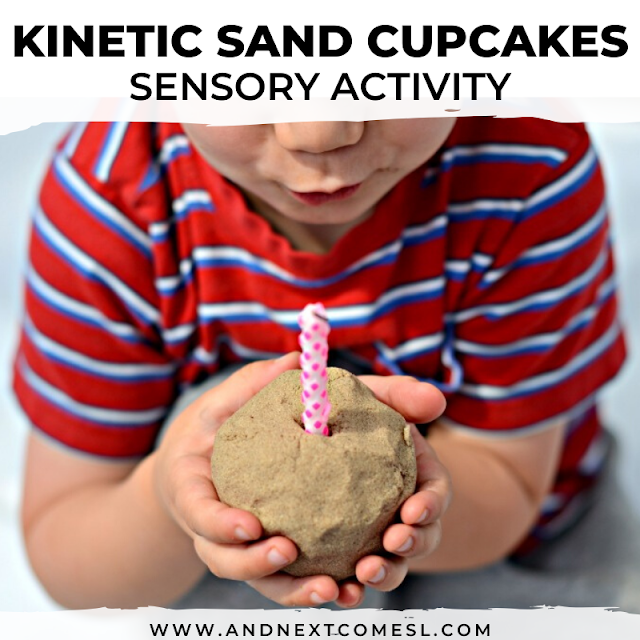 Kinetic sand cupcakes