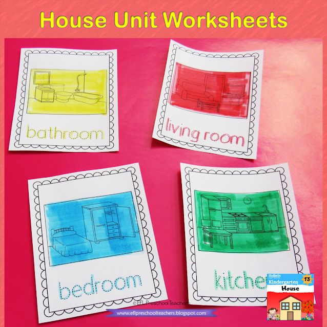 House unit Vocabulary Worksheets