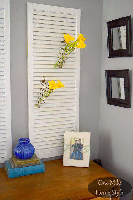 Repurposed Shutter Home Decor - One Mile Home Style