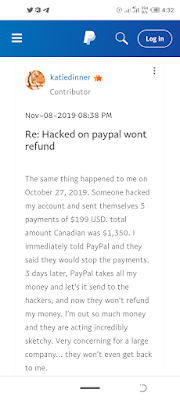 Paypal community screenshot