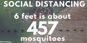 Social distancing: 6 feet is about 457 mosquitoes