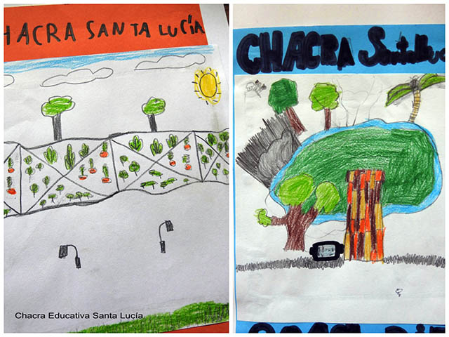 Dibujos sobre la chacra -ChacraEducativa Santa Lucía