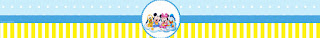 Etiquetas para Imprimir Gratis de Bebés Disney en Celeste y Amarillo.